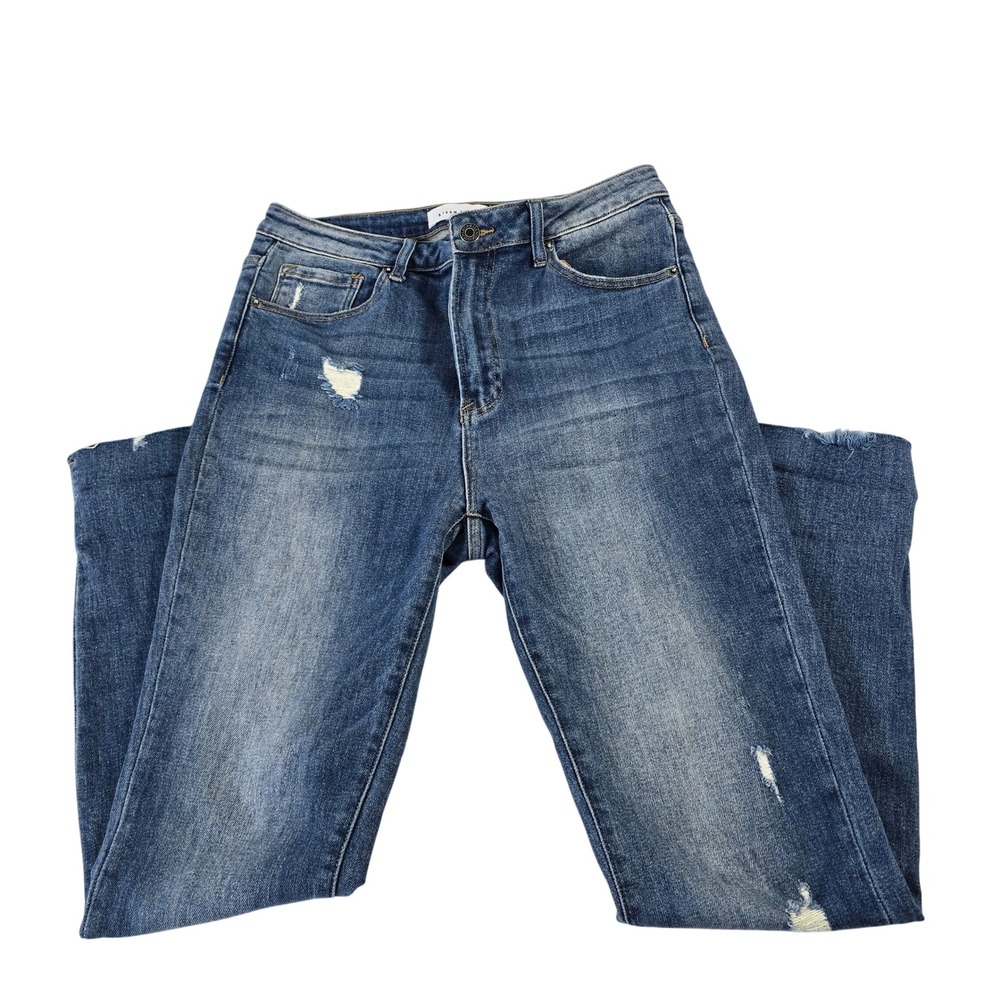 Risen Jeans Los Angeles Women 11/30 Distressed High Rise Skinny Blue RDP1425